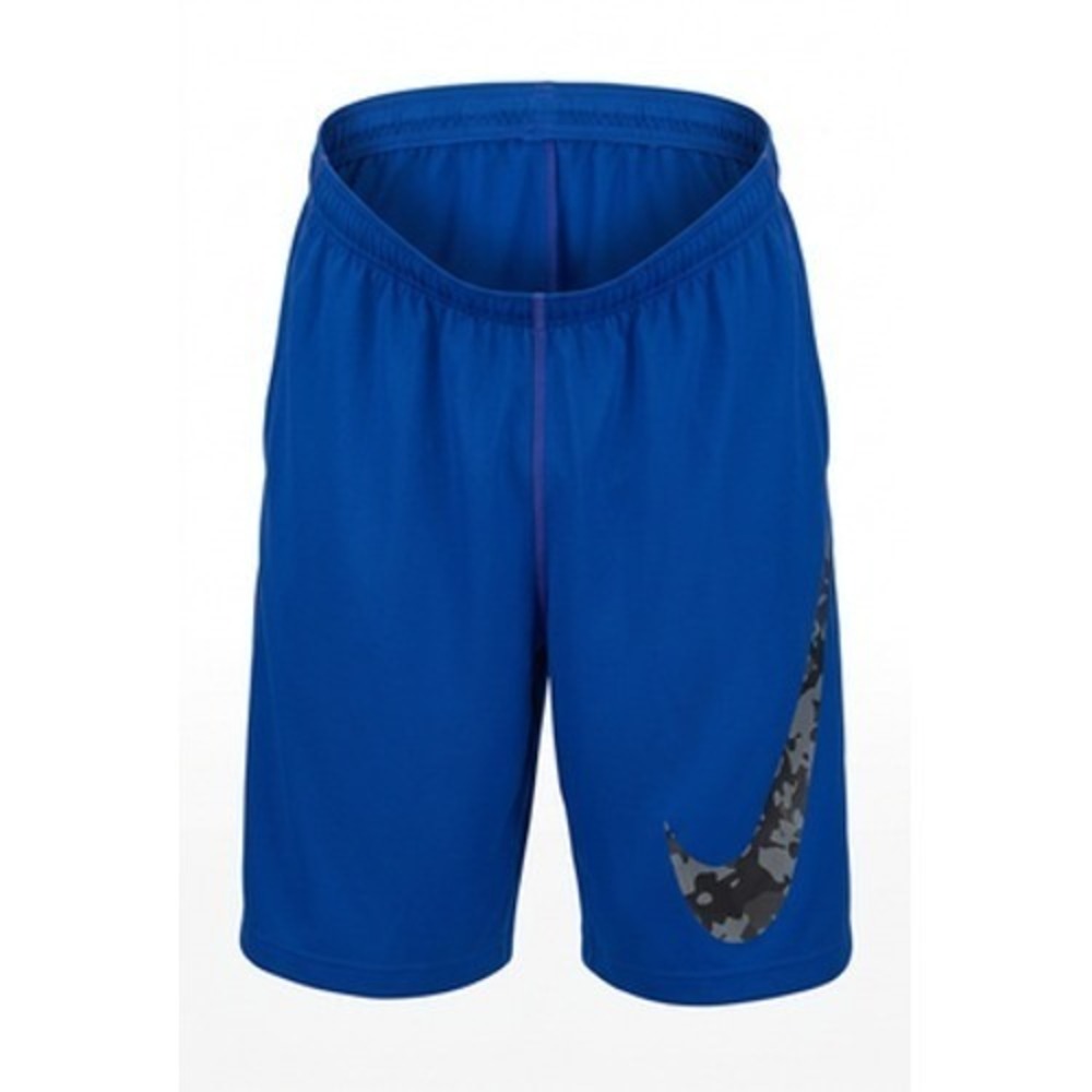 Nike Dri-FIT Athletic Shorts Men L Blue Camo Swoosh Basketball Training